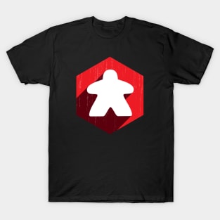 Hexagon Meeple Red T-Shirt